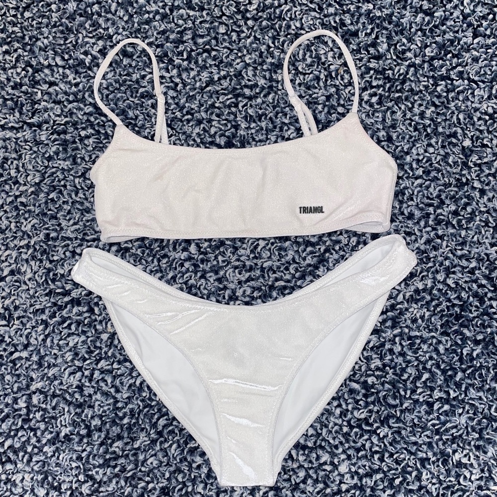 Triangl White Velvet suit size xs